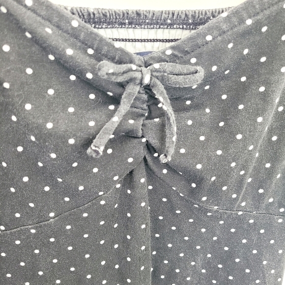 ABERCROMBIE AND FITCH Black Polka Dot Short Sleeve Mini Dress Size XS - Picture 4 of 9